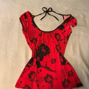 Sixteen Red Floral Top